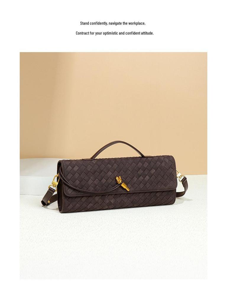 New Suede Hand-Woven Crossbody Shoulder Bag - Versatile Autumn/Winter Handbag