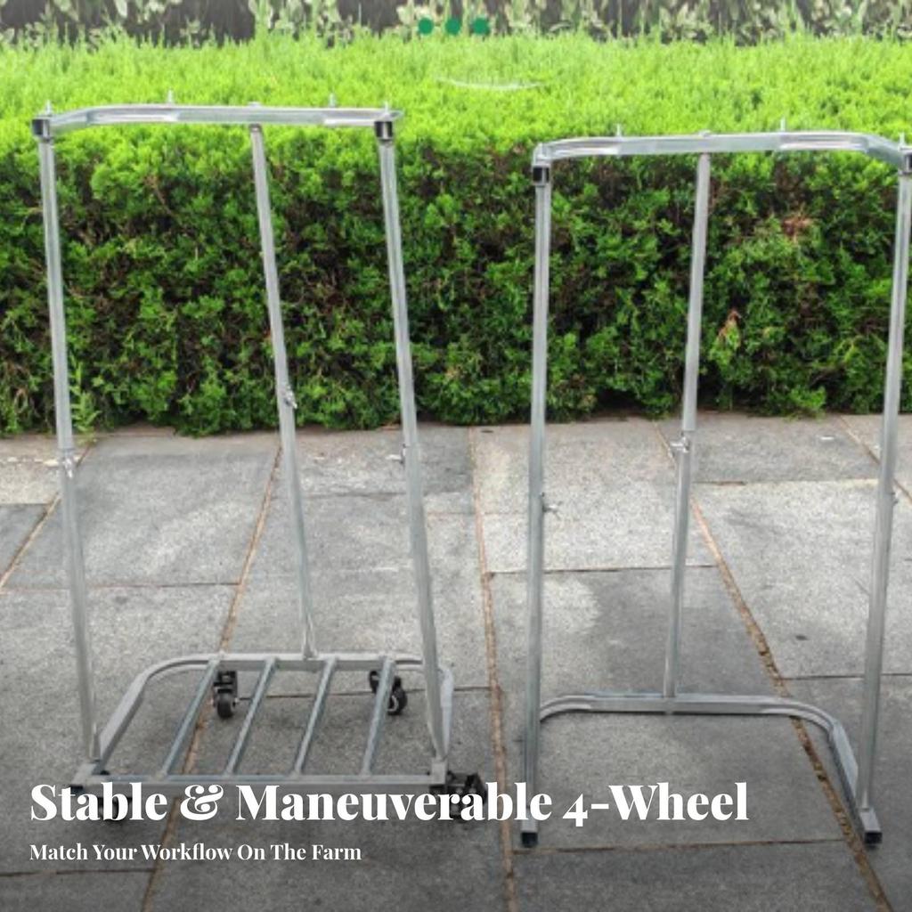 Sack Holder Frame Metal Grain Bagging Stand Adjustable Bag Long-Lasting