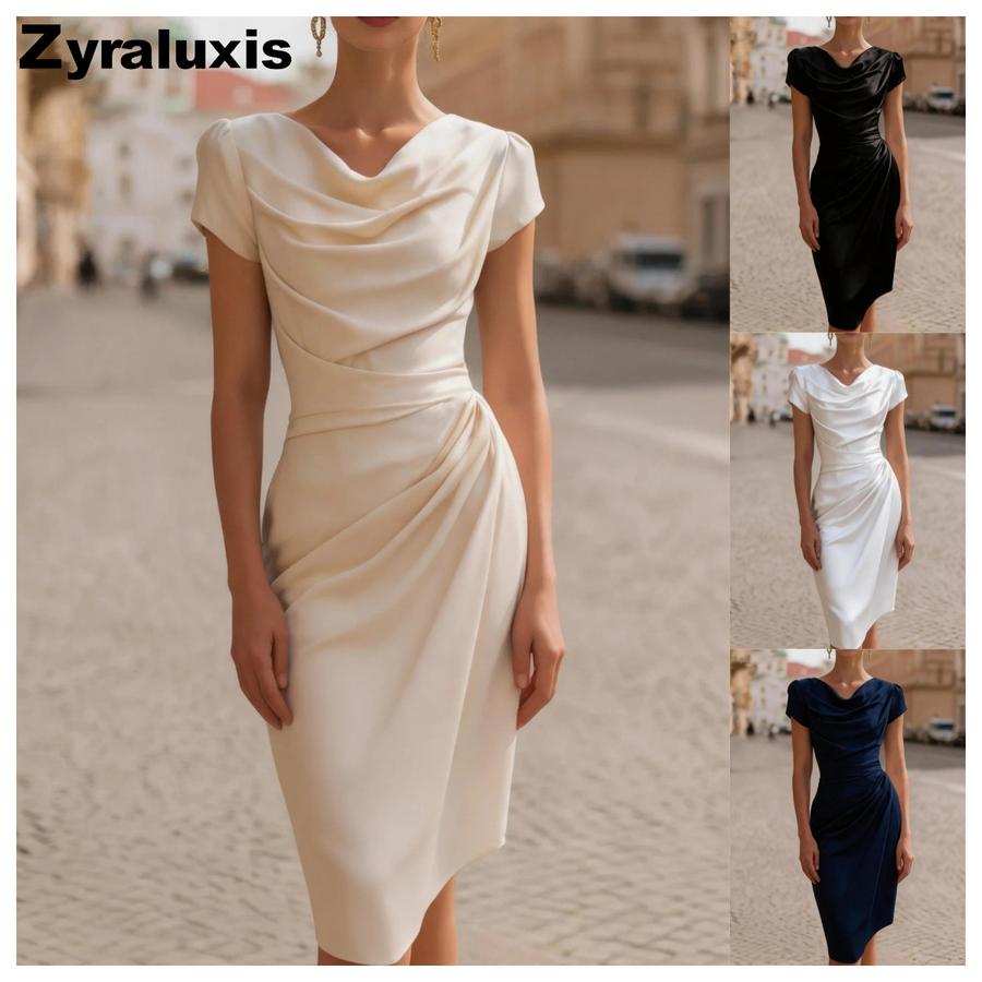 Abito estivo a balze nuovo stile per donna, elegante abito bodycon attillato