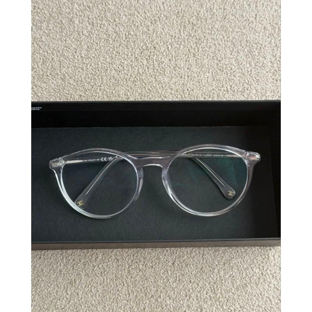 Used CHANEL clear frame clear frame glasses