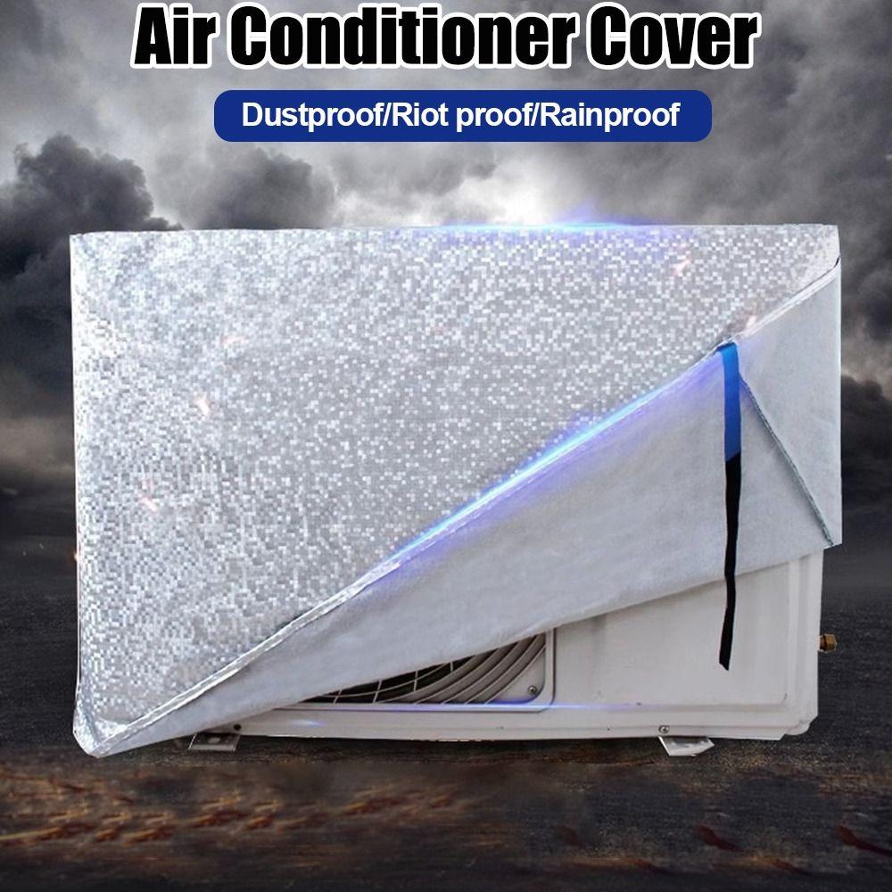 Silver Air Conditioner Cover Thickened Sunscreen Cover New Air Conditioner Heat-insulating  Outdoor