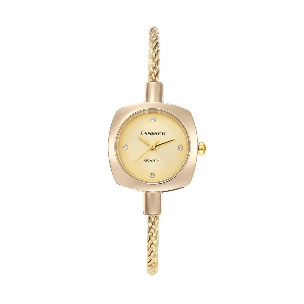 Trendy Quartz Women's Watch with Simple Open Cuff Design