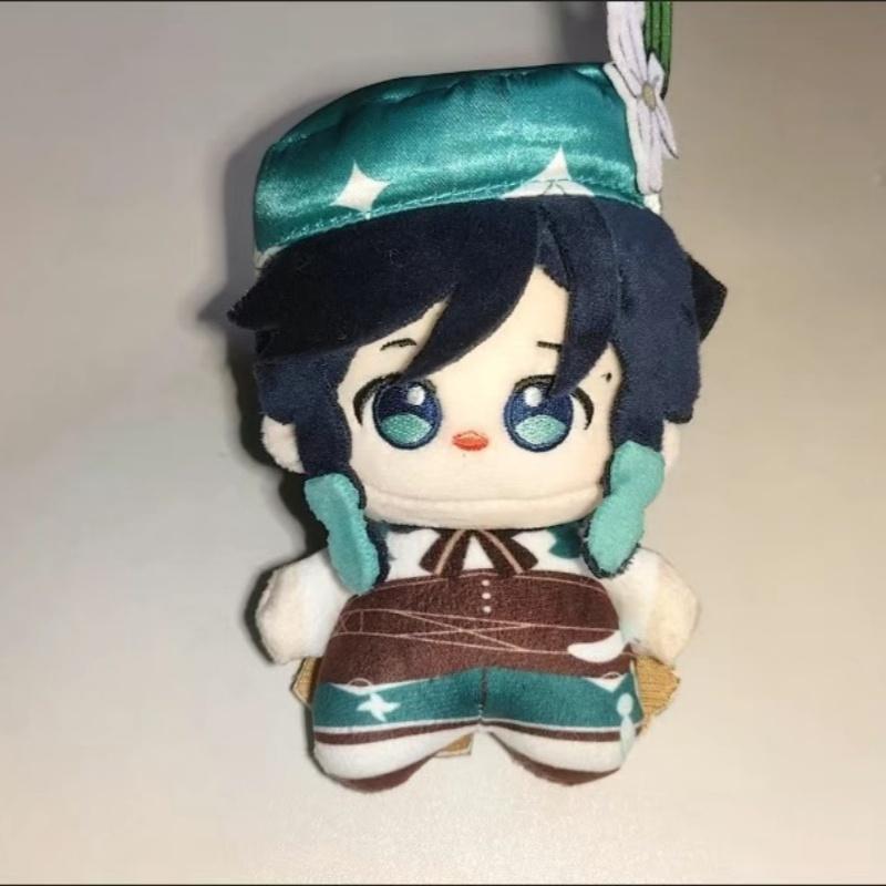 Genshin Impact Venti Cosplay 10cm Anime Peripherie Charakter Plüsch Kuscheltier Körper Rucksack Ornamente Anhänger Weihnachtsgeschenke Spielzeug