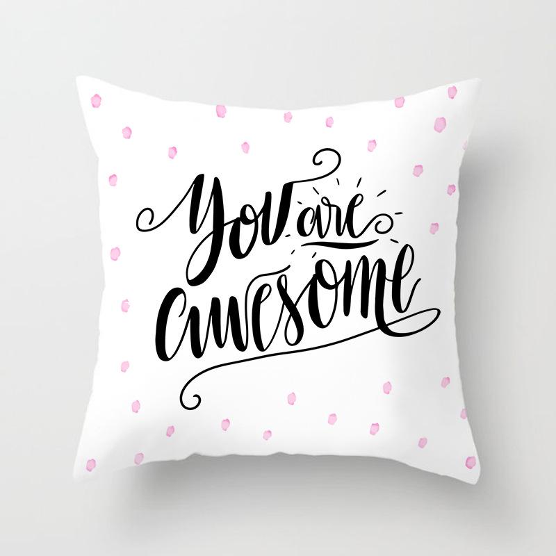 Blue Print Nordic Style Cushion Car Sofa Cushion Pillow Lumbar Cushion Cover Home Furnishings