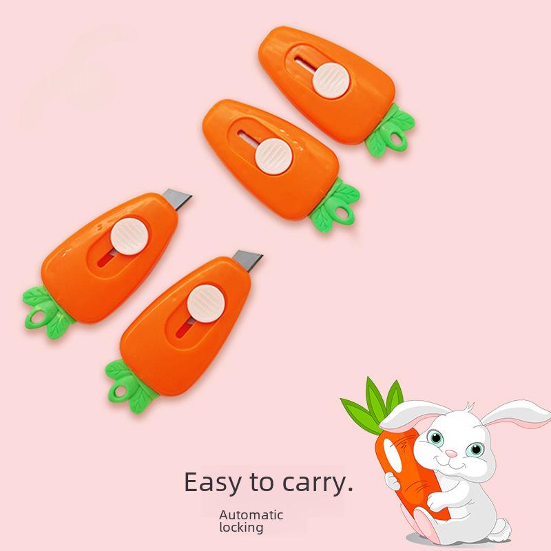 Mini Portable Cute Carrot Utility Knife for Paper Cutting & Unpacking