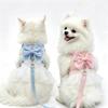 1Pcs Cute Bow Princess Style Pet Harness Leash Set Lace Tutu Dress Vest‑Type Anti‑Escape Cat Dog Harness for Small Puppy Kitten