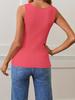European & American 2026 Women's Retro Square Neck Ribbed Slim-Fit Summer Tank Top