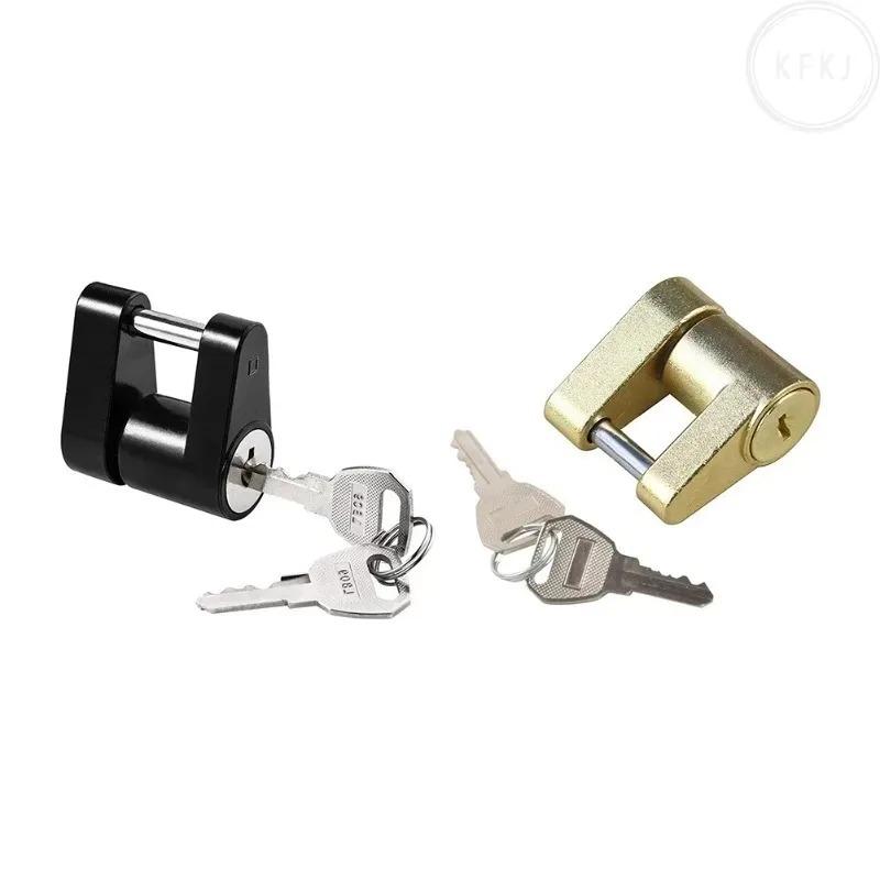 1/2pcs For 1/4 Inch Trailers Coupler Padlock Hook Connector Tongue Locks Anti-theft Trailer Hitch Lock Hitch Security Protector