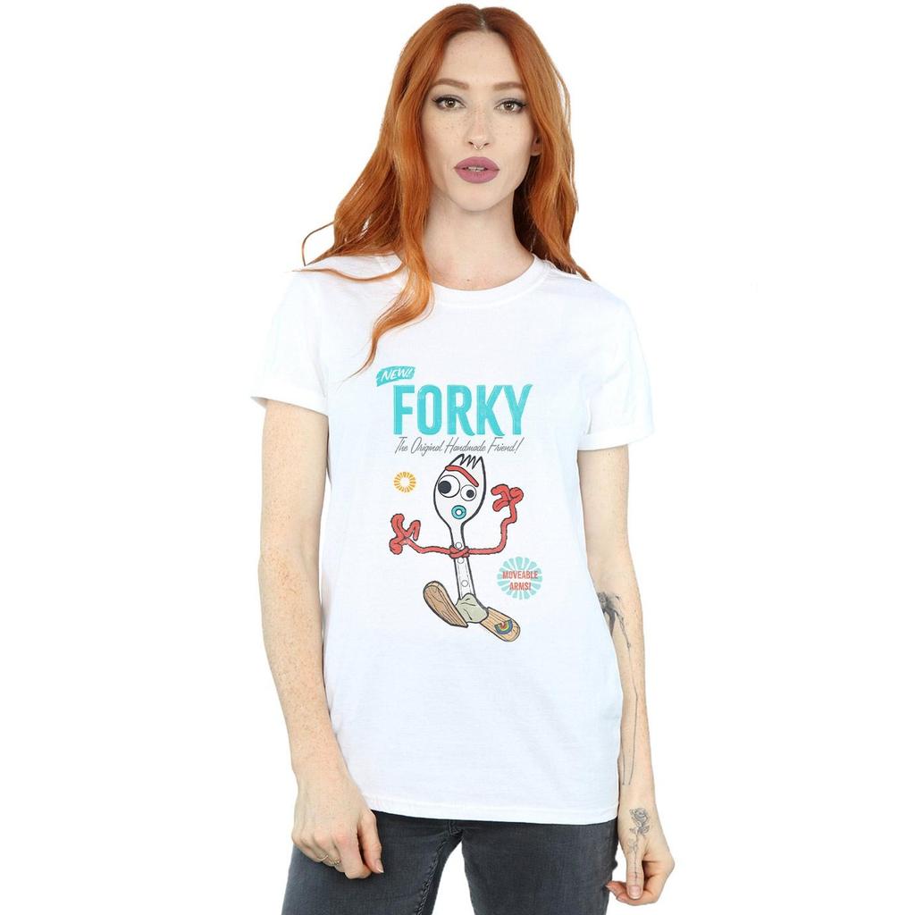 Disney Womens/Ladies Toy Story 4 Forky Handmade Friend Cotton Boyfriend T-Shirt