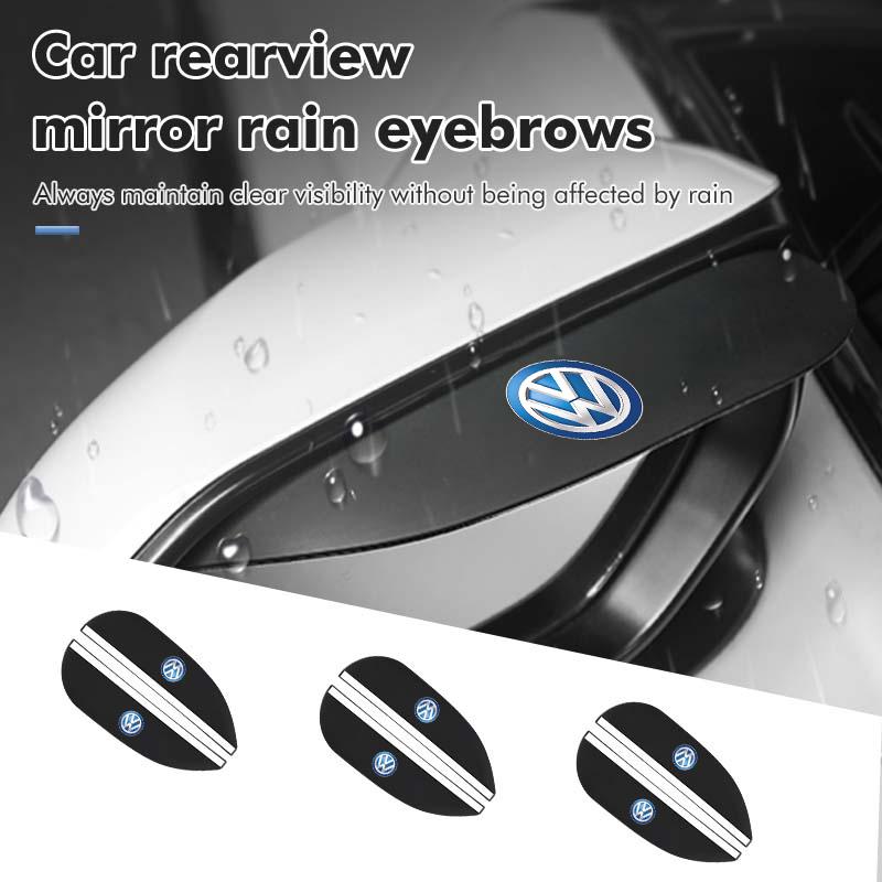 RFKNG1 Car rearview mirror rainproof eyebrow cover accessories For Volkswagen VW Scirocco Passat Polo B5 B6 B7 CC Tiguan Sharan Touran