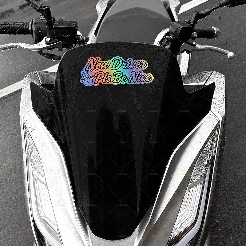 1pc Original New Driver Pls Be Nice Motorcycle Sticker for Motorcycle Tailbox Fairing Car Window Scooter Waterproof Vinyl Decals