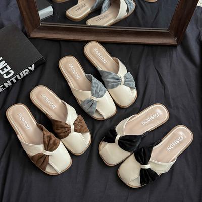 Fashion Lazy Baotou Slippers Women New Summer Elegant Flat Sandals Women's Jacket Sliding Comfortable Women's Shoes Zapatos De Mujer