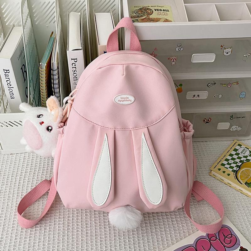 

Милый рюкзак для девочек, рюкзак для учеников средней школы, рюкзак для учеников старшей школы, простой и универсальный новый рюкзак с зайчиком для начальной школы