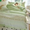 Washed Cotton Four-piece Set Korean Princess Style Ruffled Bed Sheet Quilt Cover Set Bed Skirt Style Ins Style Bed Three-piece
