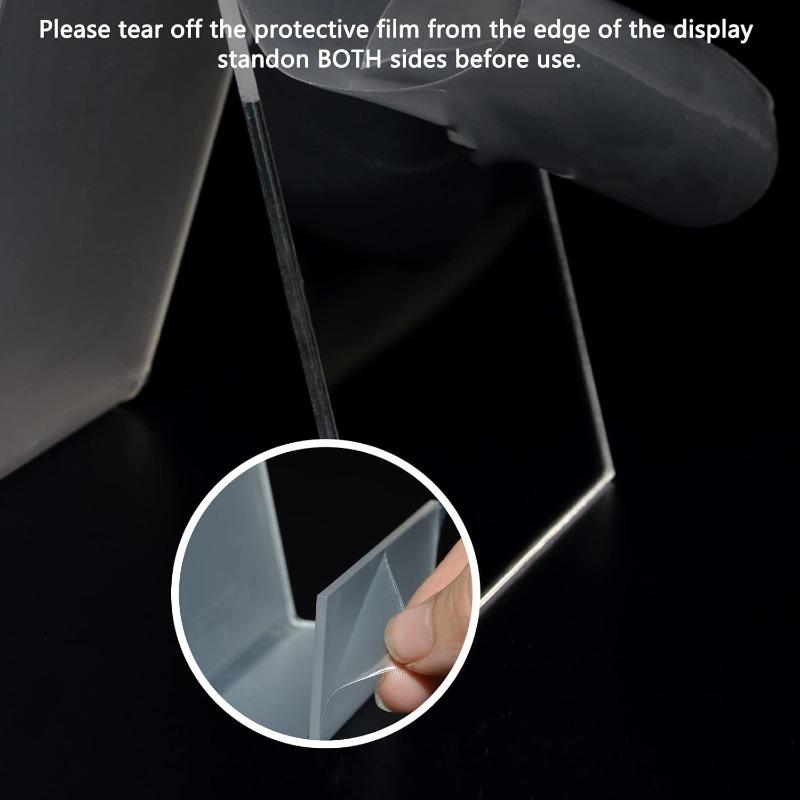 11pcs Clear Acrylic Book Display Stand | Easel with Ledge Tablet Holder for Books, Pictures, Notebooks, CDs, Artworks