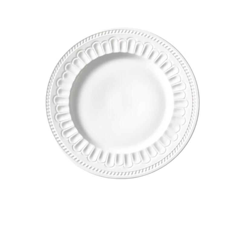Louvre French Embossed Bone China Dinner Plate