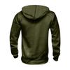 Men's Hooded Solid Color Sweater, European And American Youth Sports Multi Pocket Patch Leather Sweater Jacket