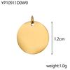 CARLIDANA Gold Plated Jewelry Laser Engraved Logo Tags Pendant Jewellery Oval Stainless Steel DIY Name Round Coin Disc Charm