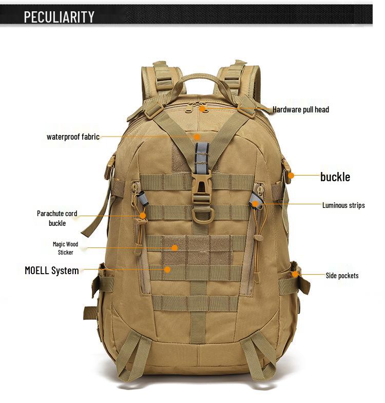 Wasserabweisender taktischer Wander- und Campingrucksack