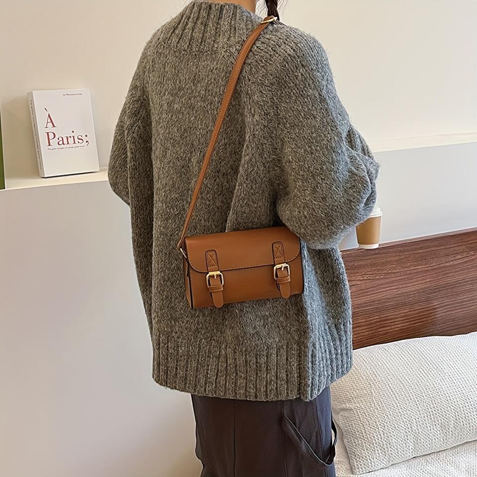 

Винтажная Элегантная Модная Сумка Кроссбоди из ПУ кожи, Легкая Повседневная Мини-Сумка-Сэтчел с Цветными Блоками для Женщин