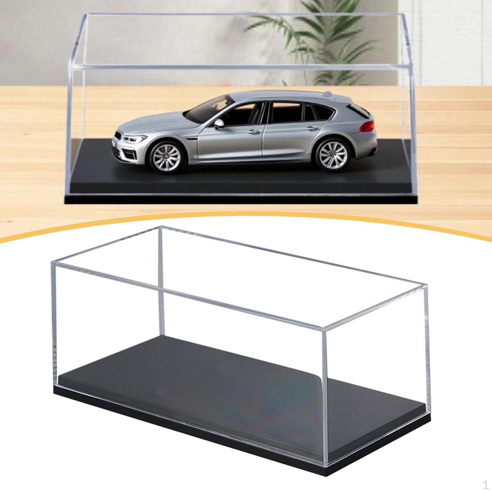 

1/87 Model Car Display Case Box Tabletop Decor Protection Collector Showcase Decorative Toy 106x46x40mm