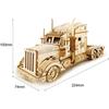 Rokr 1:40 Scale Wooden American Truck Toy Natural Wood