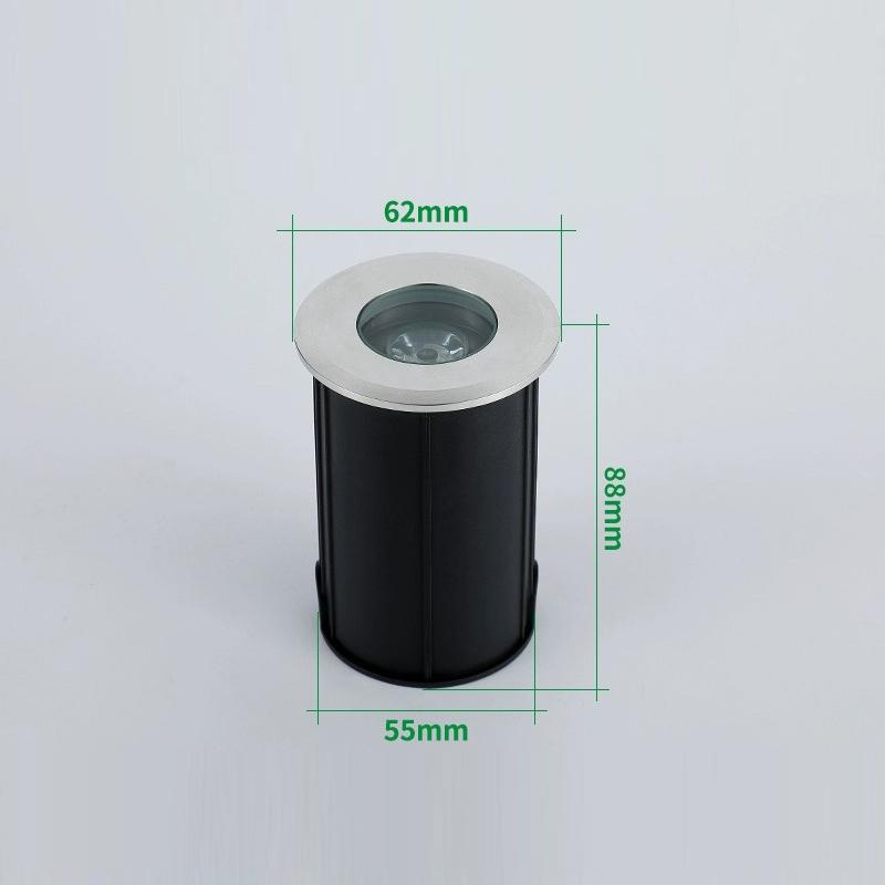 3W Outdoor Star Light Underground Light Embedded LED Stainless Steel Underwater Light Mini Small Square Underground Light