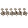 Musiclily Pro R18T Locking Gear Vintage Kluson Oval Nickel für und Telecaster E-Gitarren 6-in-line Linkshänder Halbgeschlossene Mechaniken, 18:1 Übersetzung,