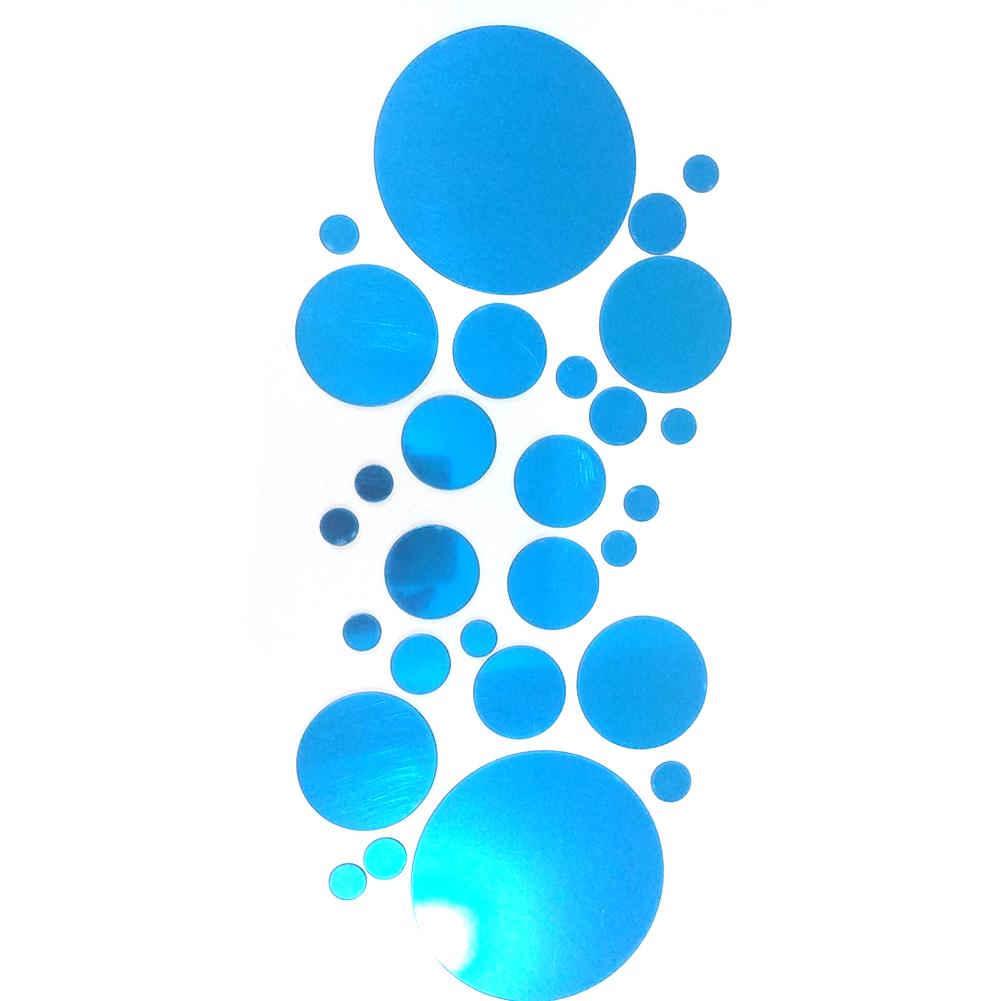 Yousheng 3D Mirror Round Removable Self Adhesive Wall Sticker