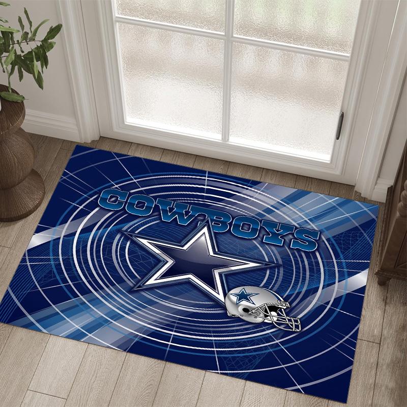 Tappeto in velluto di cristallo design Dallas Cowboys Accogliente Non?Tappeto Stampato Antiscivolo per Camera da Letto Soggiorno Ingresso