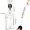 2 Heavy-duty Transparent ID Card Clips