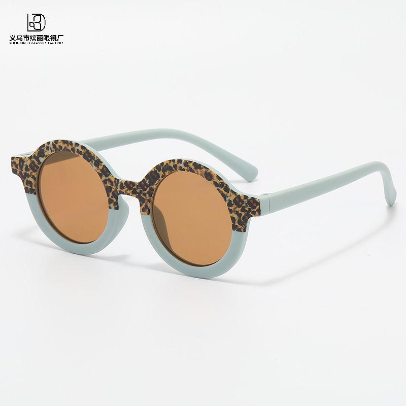 Children'S Sunglasses Boys And Girls Retro Round Frame Sunglasses Fashionable Children'S Uv-Proof Sunshades Trendy Baby Glasses