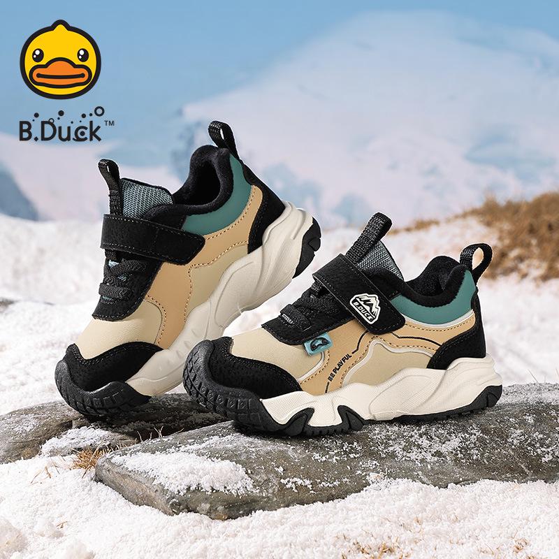 

B.DUCK Winter Sport Shoes for Boys: Warm Fleece-Lined, Soft Sole, Size 25, Ideal for Outdoor Runs 33 вершковий/чорний