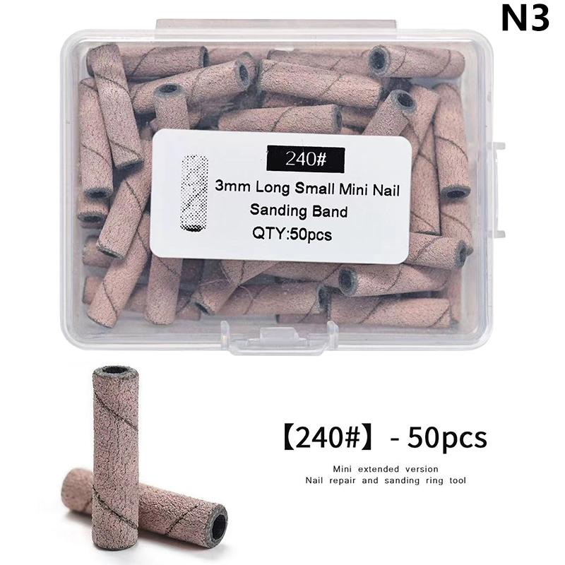 20Mm Long Sanding Bands,Nail Art Grinding Sanding Bands With Bit Nail Art Removal Sand Bands Nail Grinding Tool #120/#180/#240
