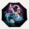 1pc Halloween Horror Friends Automatic Opening Umbrella - Portable 3-Fold Design, 8 Ribs Outdoor Umbrella, Festival Gift for Fans, Travelers, Dai