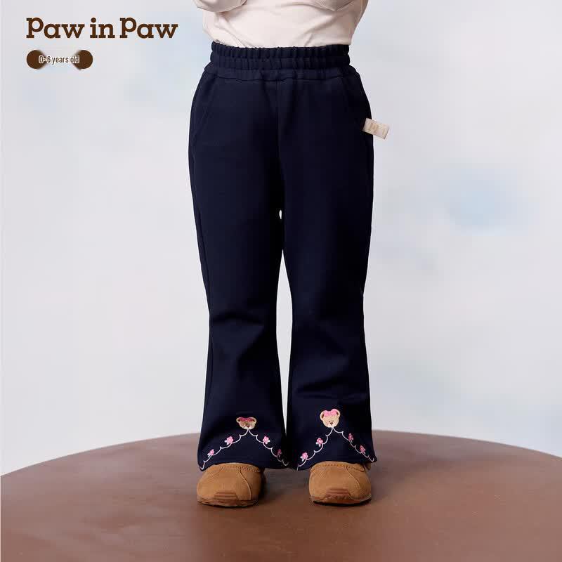 PawinPaw Cartoon Bear Baby Girls Flare Casual Pants 120