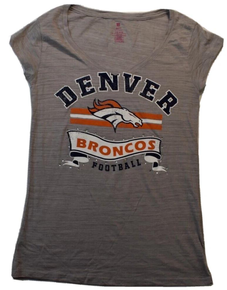 NFL Teens Apparel Juniors Denver Broncos Football Shirt New S-XL L