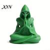 Zen Alien Decor 3D Printed Meditation Statue, Desk Ornament, Unique Desktop Embellishment Cute Extraterrestrial Figurine for Home Office, Sci Fi Gift