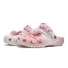 Crocs Classic clog Cat Leader Smart Playful Girly Heart Versatile and Comfortable Hole Shoes Unisex Pink and White