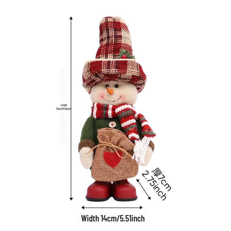 

Санта-Клаус Льняной Фартук Стоящая Кукла Рождественское Украшение Орнамент snowman