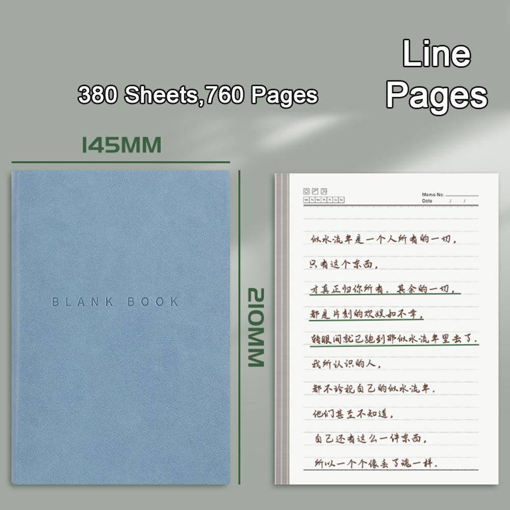 A5 Ultra-thick Notebook with Blank Inner Pages, Student Leather Notepad, Drawing Notebook, Business Meeting Minutes, Mind Map