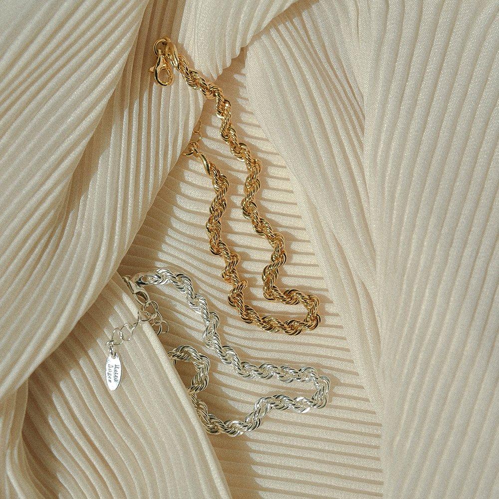 Silver Chinese Rope Chain Bracelet Twisted Twisted Silver Bracelet