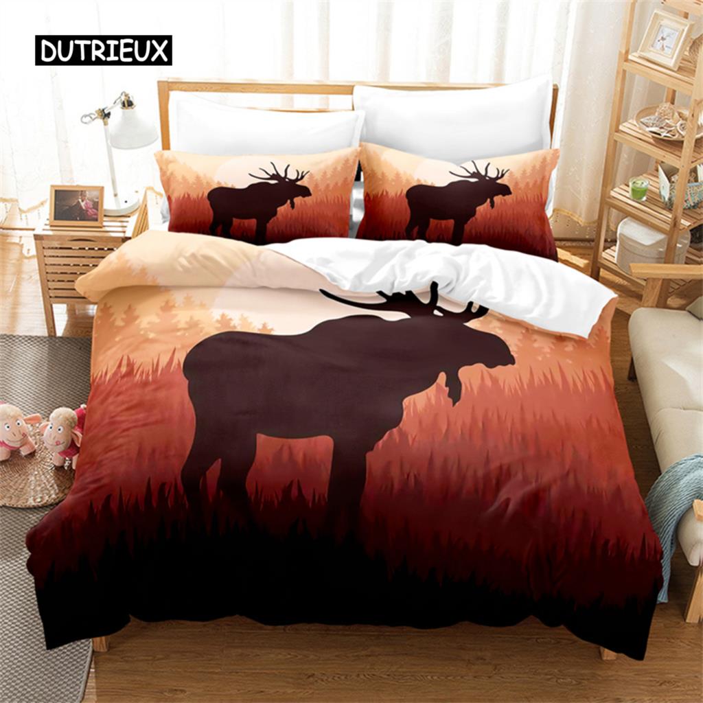 Forest Animals Pattern Bedding Set Duvet Cover Set 3D Bedding Digital Printing Bed Linen Queen Size Bedding Set Fashion Design