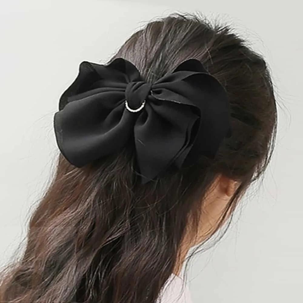 MLSTORE Cubic Black Automatic Hairpin Half-Up Pin Half-Hair Hairpin