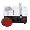 Mini Table Saw for Crafts Portable Table Saw with Dual Motors for Wood Acrylic PCB Board Cutting Polishing Black Base