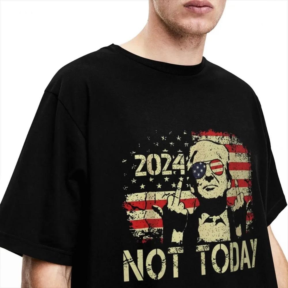 Not Today President Trump Shot Men Women's T Shirt Trump for President 2024 Assassination Attempt Apparel Funny Tees T-Shirts