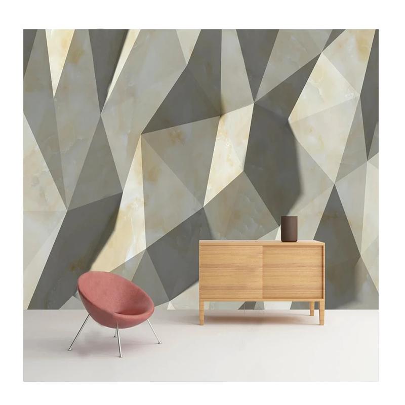 

3D Креативные Геометрические Мраморные Обои Гостиная Спальня Диван ТВ Фон Настенная Фреска Домашний Декор Фреска 200 cm(W) x 140 cm(H)
