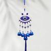 Glass Blue Eyes Wind Chime Handmade Metal Wind Music Bell Hanging Wind Chime  Wall Hanging