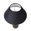 40 Cm Wooden Table Lamp for Bedroom Living Room Decorative Bedside Reading Lamp with Fabric Shade, E27 Holder Bulb Included Home Décor