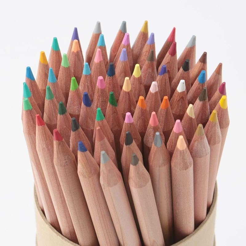 MUJI Colored Pencils, 60 Colors - in a cardboard tube case, Item No. 15355488